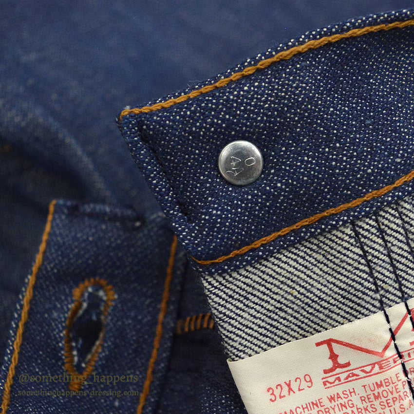 ~1970's DEADSTOCK MAVERICK 44MWZ DENIM PANTS ... W32/L29