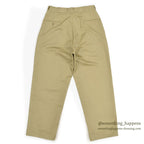 1960's DEADSTOCK USARMY TROUSERS, MEN'S, COTTON KAHKI SHADE-1 ... W33/L29