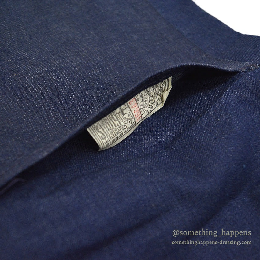 ~1960's DEADSTOCK UNKNOWN DENIM COVERALL BLANKET TWO TONE ... 42