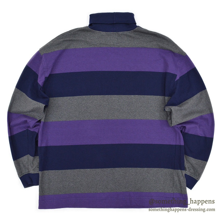 1980's~ GAP BORDER COTTON TURTLE NECK L/S SHIRT ... XL