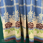 ~1950's BEACON FLORAL PATTERN BLANKET ... 180cm/160cm