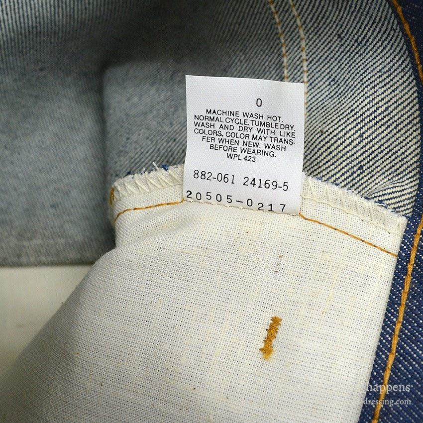 1990's DEADSTOCK Levi's 505 DENIM PANTS Made in USA... W32/L30