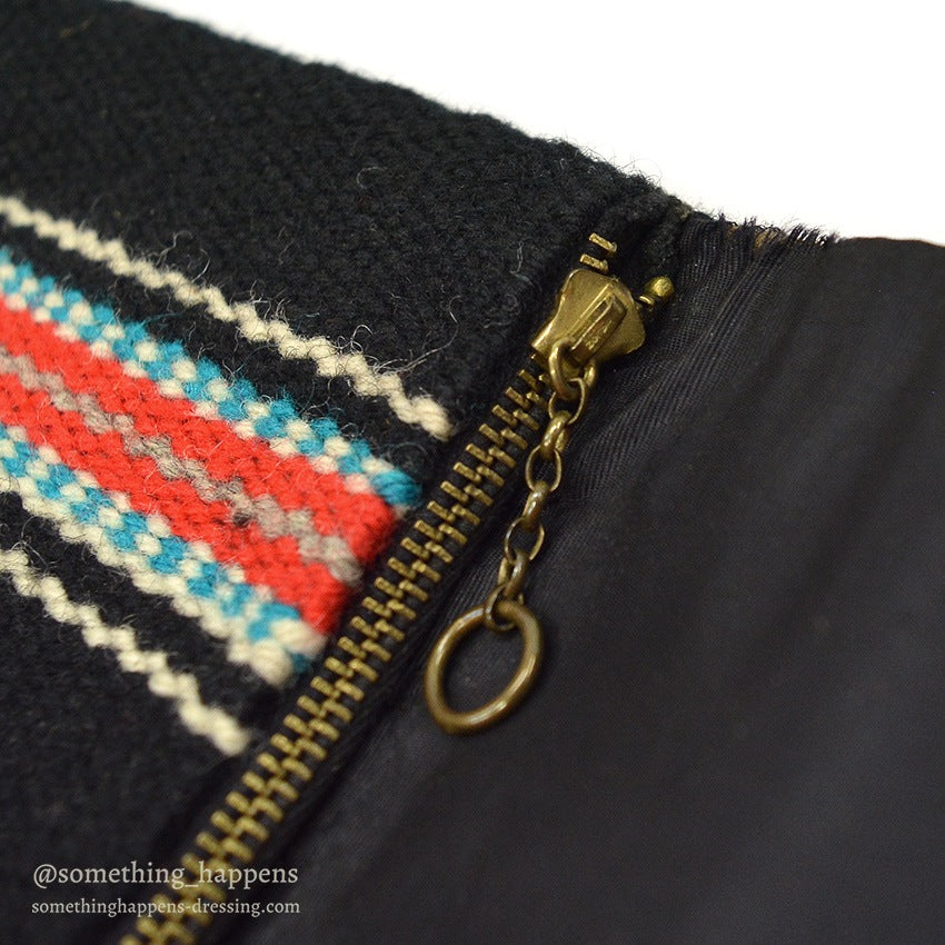 c.1940's GANS CRAFT CHIMAYO PURSE HAND WOVEN BLACK...