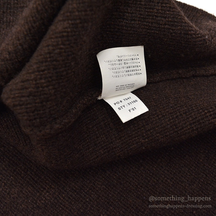 PATAGONIA BROWN LAMBSWOOL SWEATER ... L