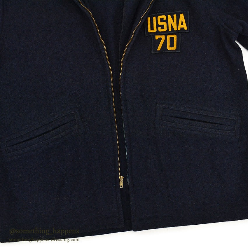 1960's USNAVAL ACADEMY CADET COAT WITH FLOCKY PATCH... M
