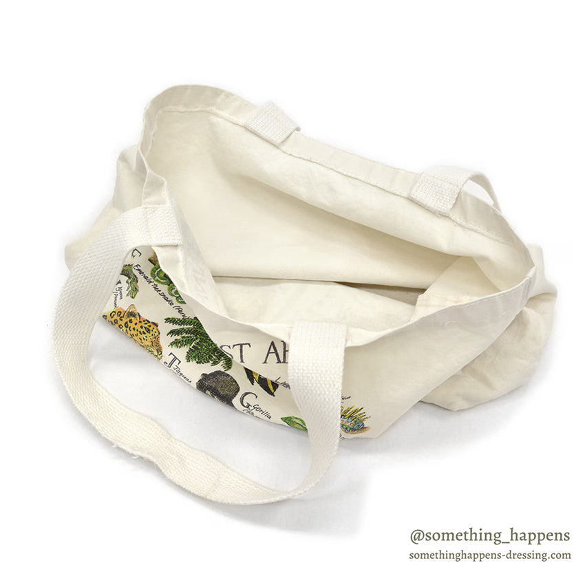 1990's STUDIO Q RAINFOREST ABC's PRINT CANVAS TOTE BAG...