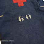 ~1940's AMERICAN RED CROSS DENIM SHOULDER DITTY BAG...