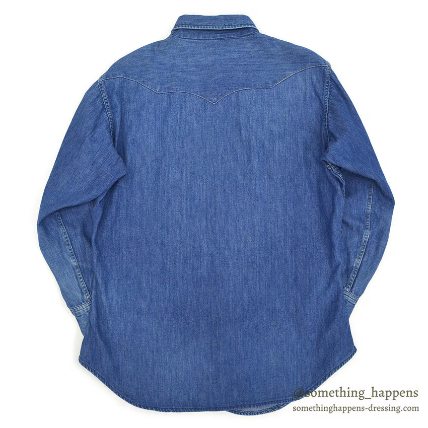 1960's~ MAVERICK DENIM WESTERN SHIRT... 15 1/2