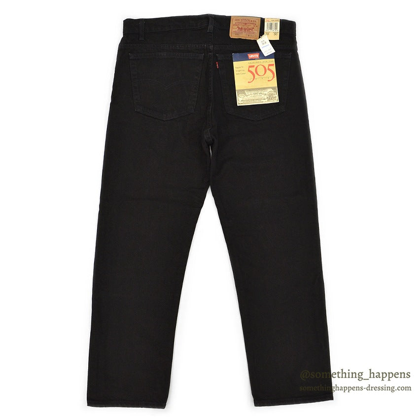 1980's DEADSTOCK Levi's 505 BLACK DENIM PANTS ... W38/L30
