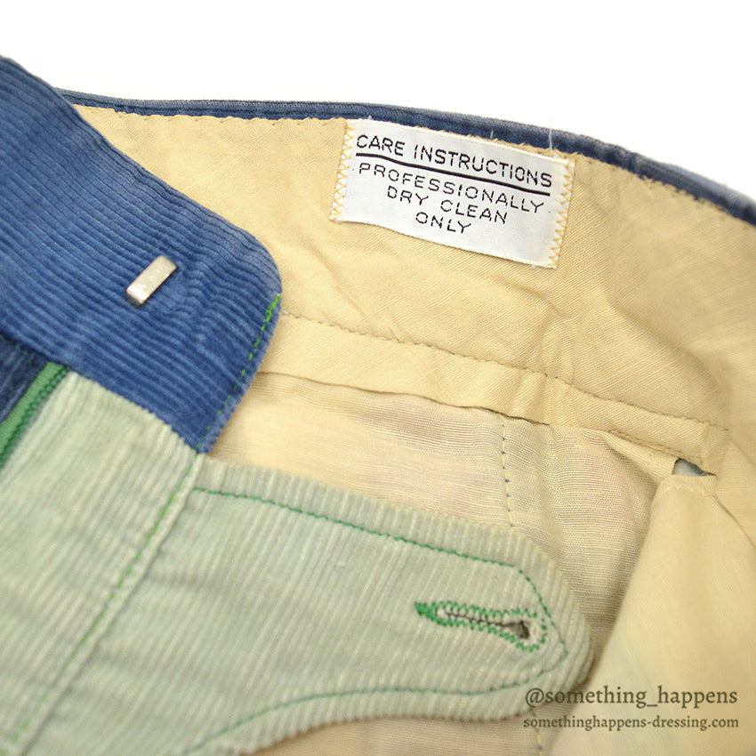 1970's CRAZY PATTERN PATCHWORK CORDUROY PANTS... W32/L28