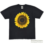 1990's MAZE SUN FLOWER T-SHIRT BLACK...M