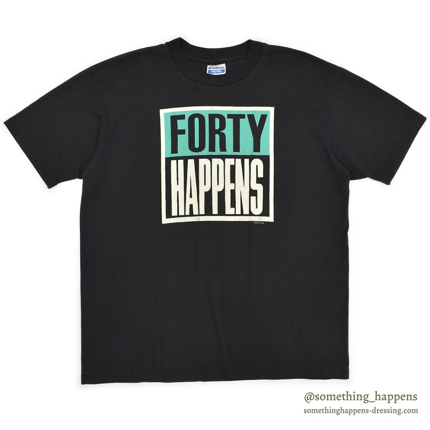 1980's~ HANES FORTY HAPPENS T-SHIRT...XL