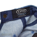 1990's~ DOG EMBROIDERY LEATHER / DENIM CAP...