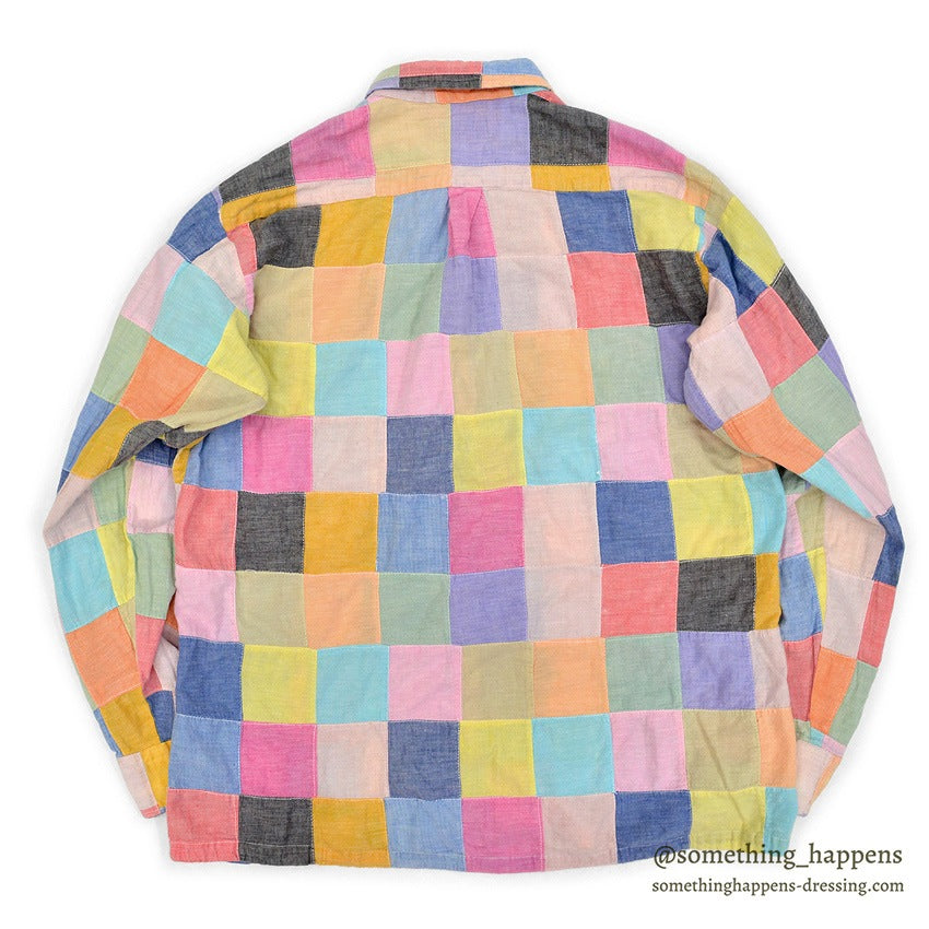 1980's ORVIS CRAZY PATCHWORK B/D SHIRT...L