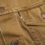1960's~ LEVI'S BIG-E BROWN COTTON SATIN JACKET...