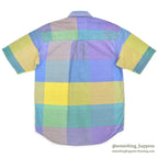 1980's~ EDDIE BAUER SUPERIOR MADRAS S/S SHIRT ... S