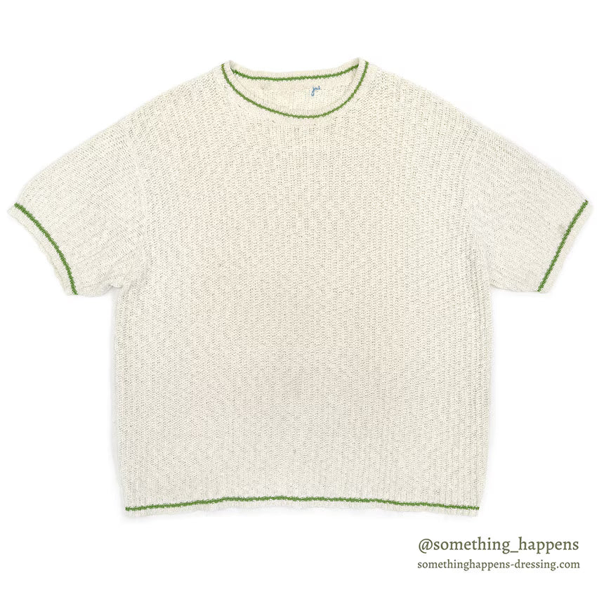 1960's~ OLD COTTON KNIT S/S SWEATER ...