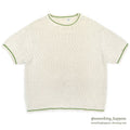 1960's~ OLD COTTON KNIT S/S SWEATER...