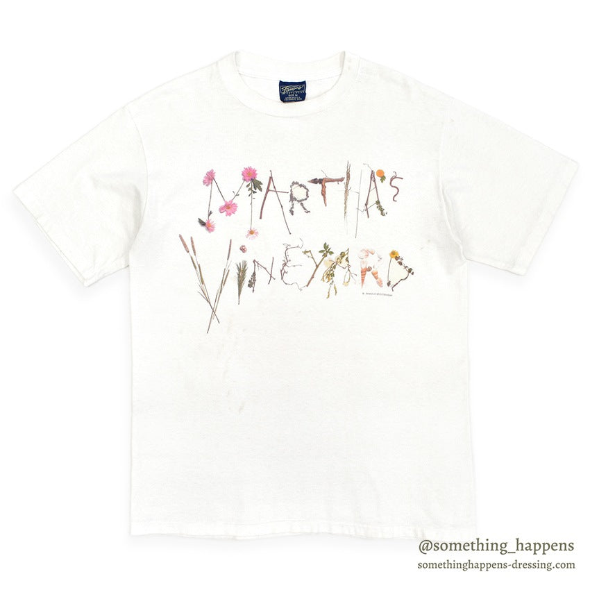 1990's FAMOUS SPORTSWEAR MARTHAS VINEYARD BOTANICAL T-SHIRT... M
