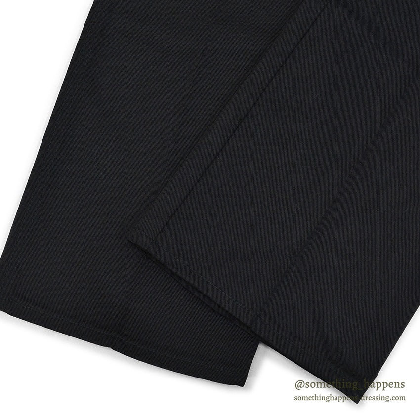 1970's~ DEADSTOCK CHALLENGER BY Kmart BLACK BOOT CUT TWILL PANTS... W32/L32