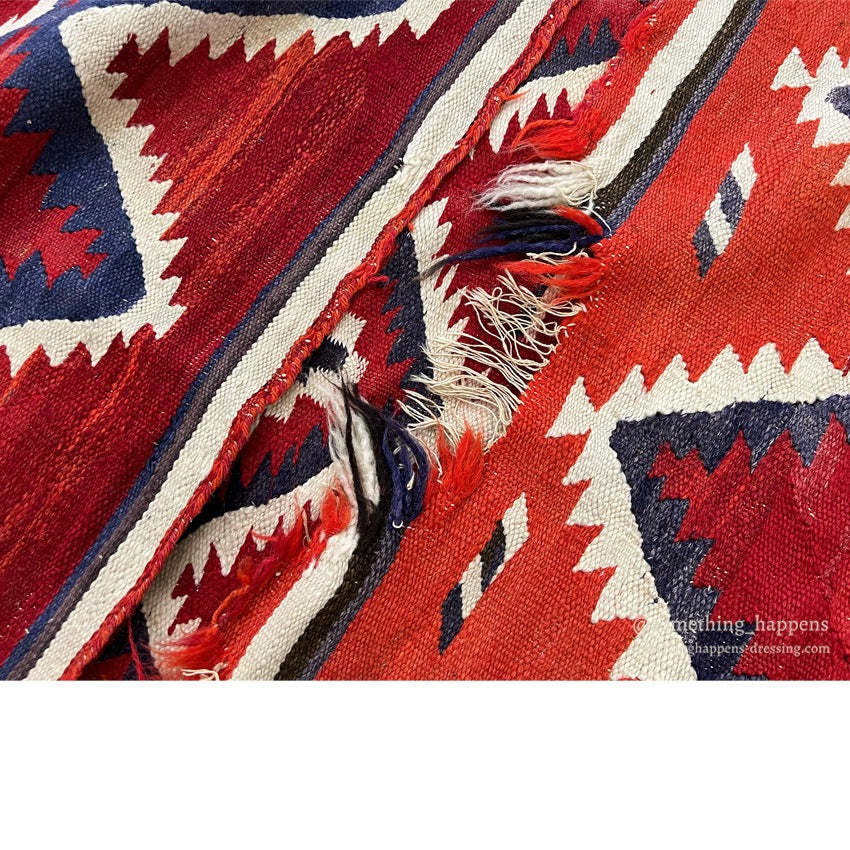 ANTIQUE NAVAJO RUG RED/ORANGE LARGE SIZE ... 165cm/115cm