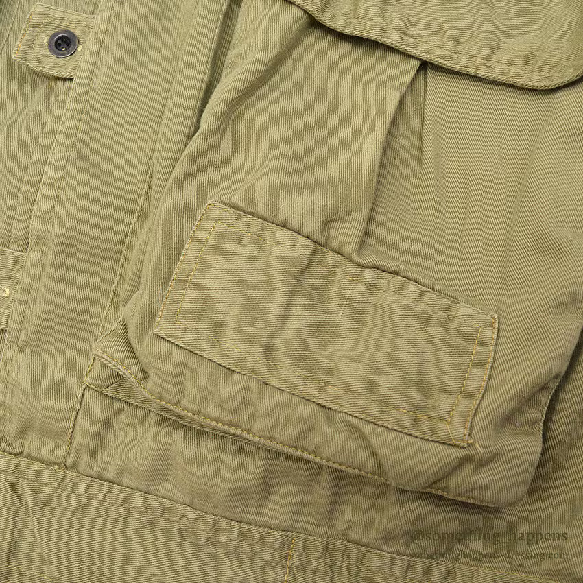 1970's~ UNUSUAL COTTON TWILL FISHING VEST...