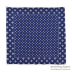 1930's~ ELEPHANT BRAND WHITE DOTS NAVY BANDANA TRUNK DOWN ...