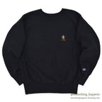 1990's CHAMPION REVERSE WEAVE SWEAT SHIRT BLACK 3 COLOR EYES LOGO ... L