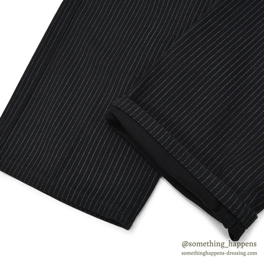 1980's Lee 200 STRIPE BLACK COTTON PANTS... W33/L27