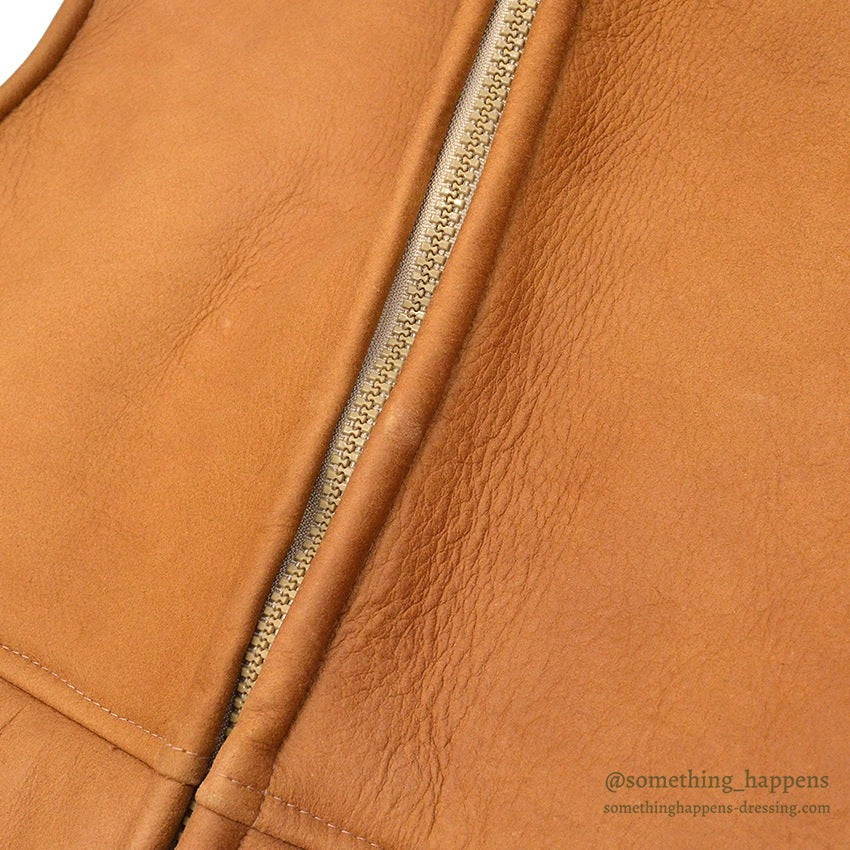 ~1990's DEADSTOCK SAWYER OF NAPA MOUTON SHEARLING VEST...L