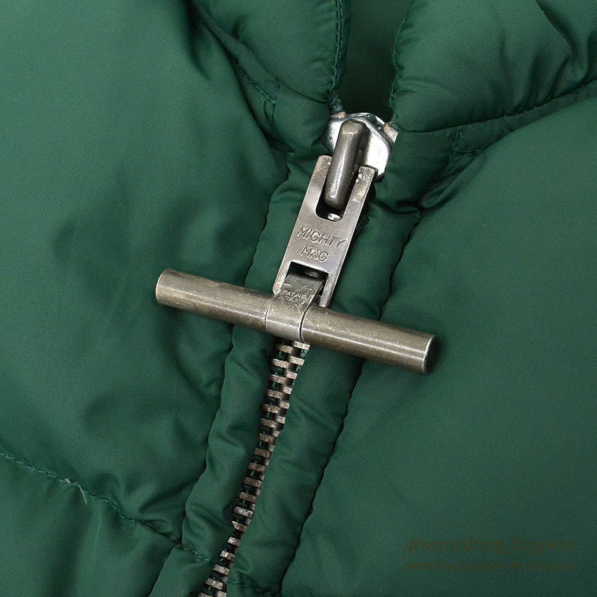 1970's MIGHTY-MAC NORSAC PRIME GOOSE DOWN VEST / GREEN ... M