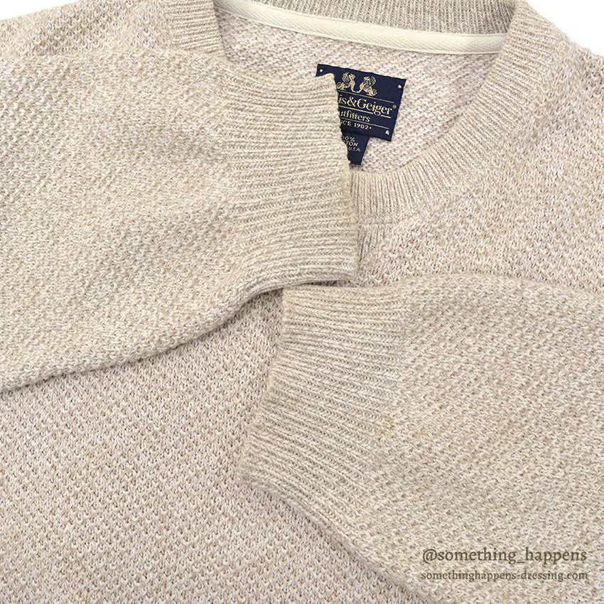 1990's WILLIS & GEIGER FRONT-V COTTON SWEATER ... M