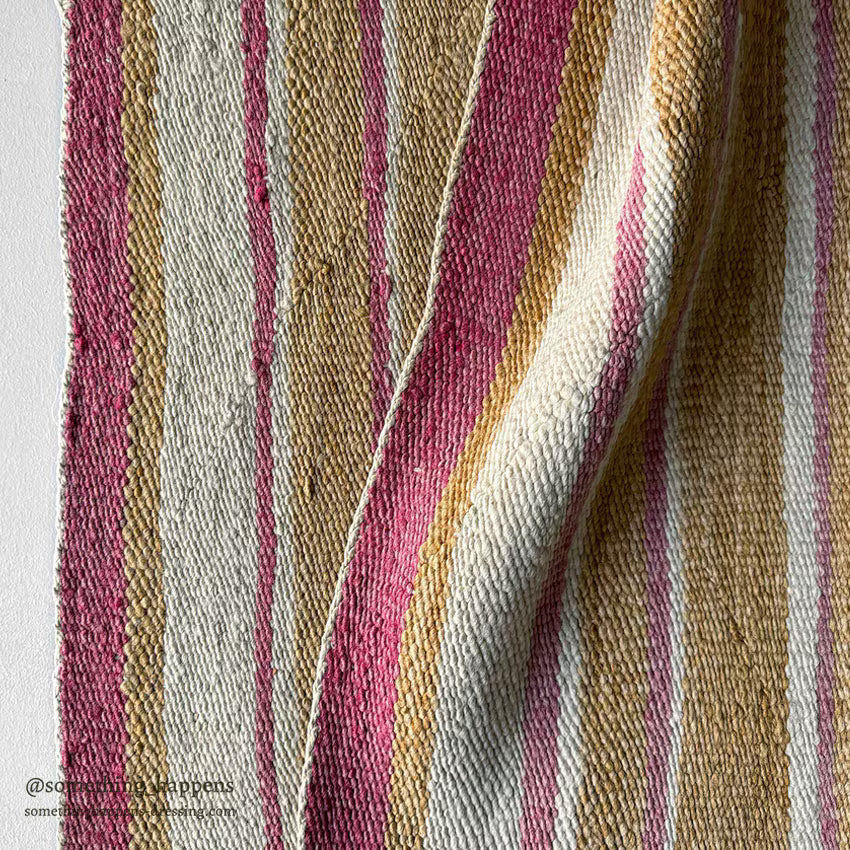 c.1930's NAVAJO RUG PINK STRIPE SINGLE SADDLE BLANKET RARE COLOR ... 77cm/73cm