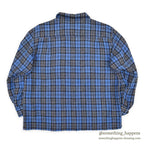 1950's~ UNUSUAL PULLOVER PLAID WOOL SHIRT...