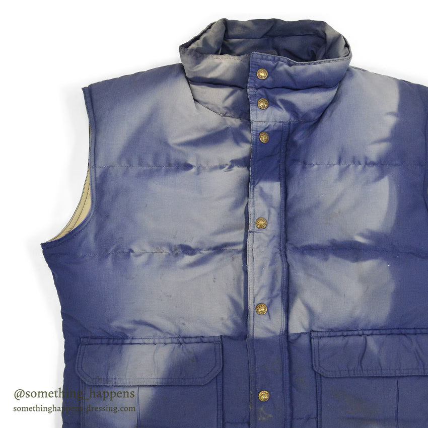 1980's REI DOWN VEST NAVY / SUN FADED ... L