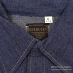 1970's~ DEADSTOCK SEARS ROEBUCKS WESTERN DENIM SHIRT ... X-LARGE