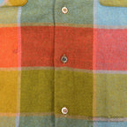 ~1960's Mckey's BLOCK PLAID WOOL SHIRT...