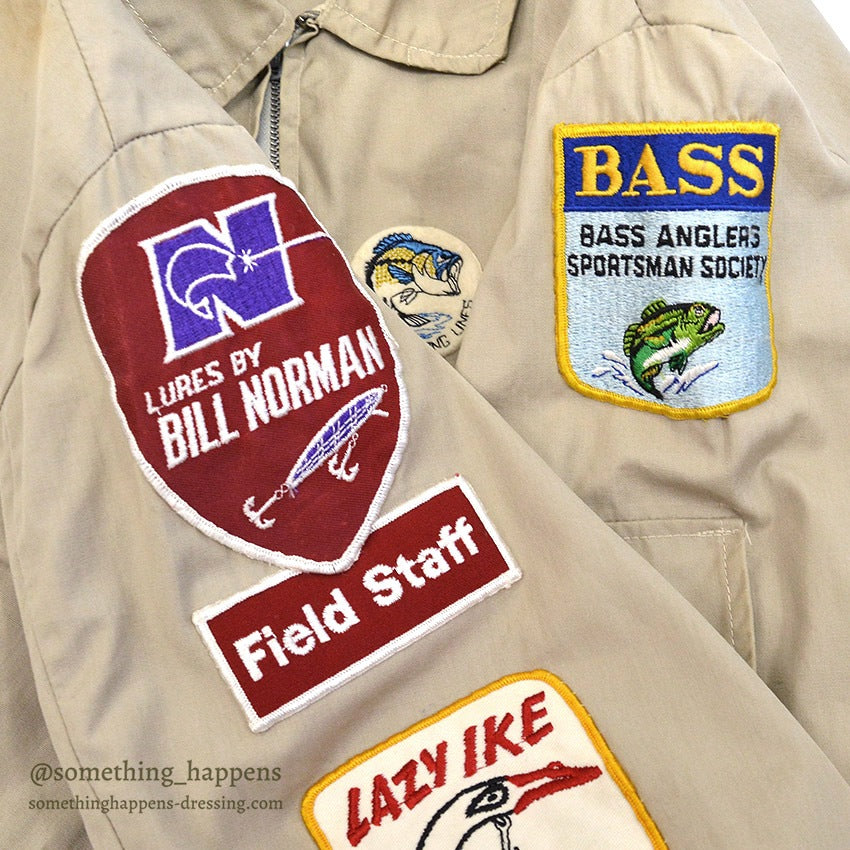 1960's~ HUDSON BAY HERTER'S BASS ANGLER COLLECTIBLE PATCHED JACKET ...