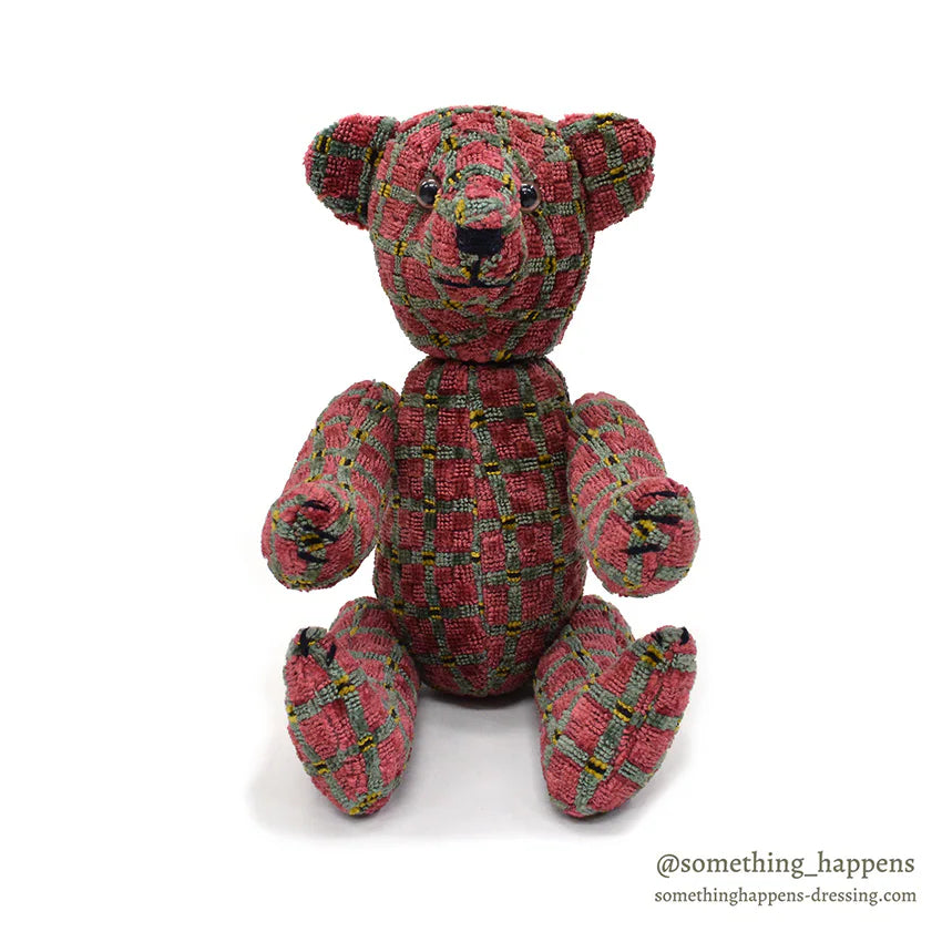 OLD QUILTED TEDDY BEAR / RARE...