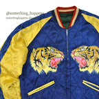 1940s- JAPAN SOUVENIR JACKET PRINTED TIGER HEAD Printed Sukajan Jacket...