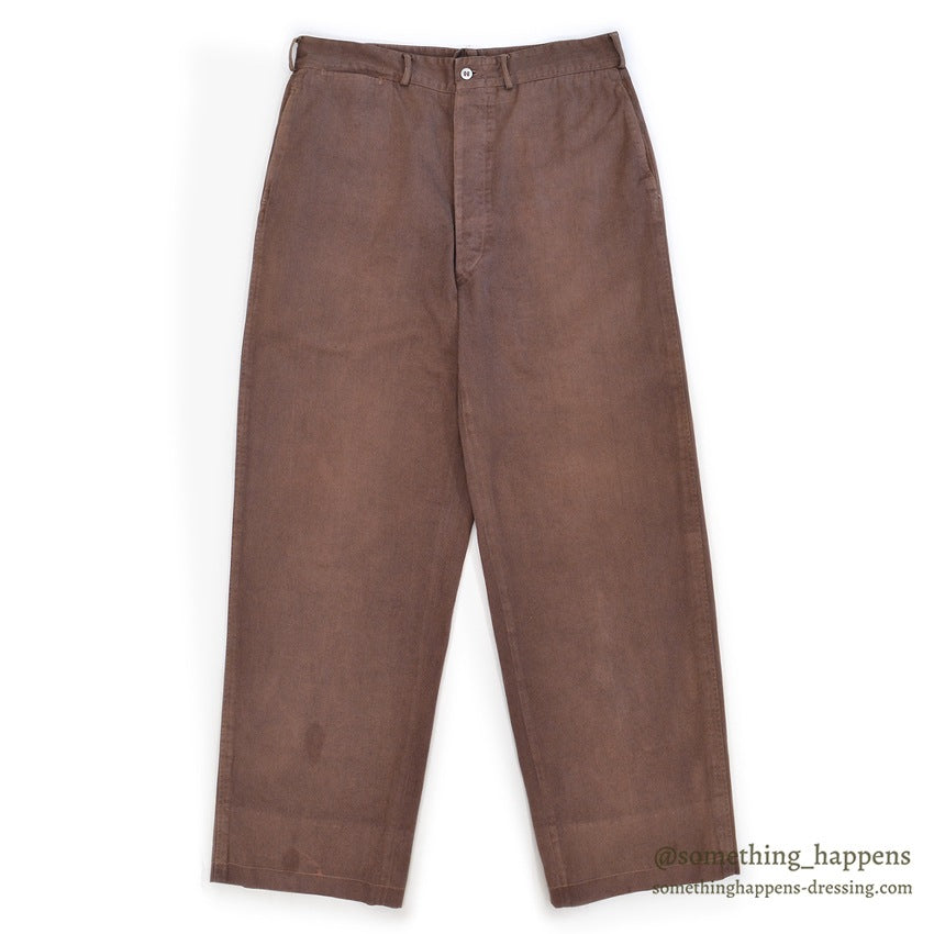 1960's OLD OVERDYED COTTON WORK PANTS... W32/L31