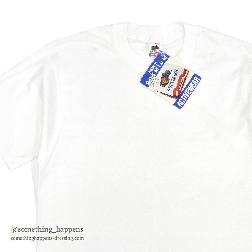 1990's FRUIT OF THE LOOM WHITE BLANK T-SHIRT ... L
