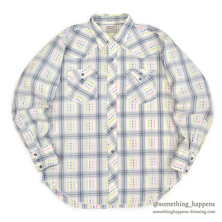1960's HBARC WESTERN SHIRT / GREAT COLOR ... 16 1/2