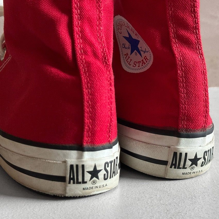 1990's CONVERSE ALL STAR HI/RED...91/2