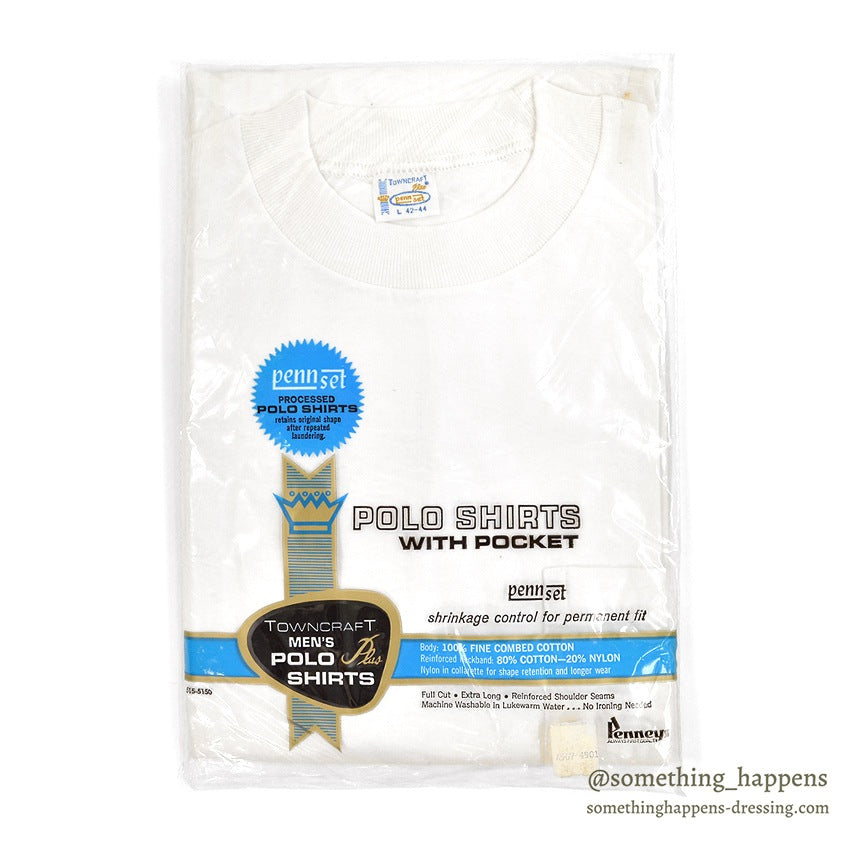 1960's~ DEADSTOCK TOWNCRAFT PENNEYS POCKET T-SHIRT 1 ... L