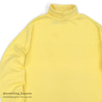 1980's~ EDDIE BAUER YELLOW TURTLE NECK TEE...L