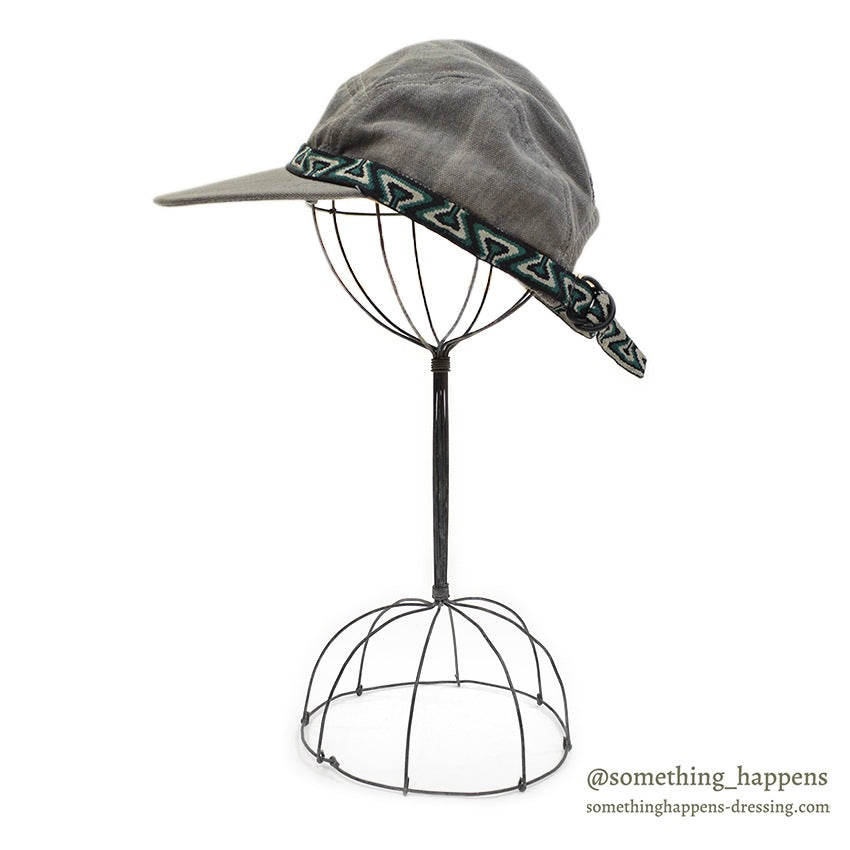 1990's LLBEAN GRAY FIVE PANEL STRAP CAP...