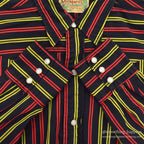 1950's GLENGARIFF BLACK & STRIPES WESTERN SHIRT...