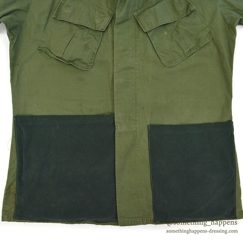 1960's USARMY JUNGLE FATIGUE JACKET / MODIFIED... LARGE-LONG