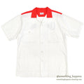 1960's THE CONQUEROR CHAIN ​​STITCH TWO-TONE BOWLING SHIRT...M